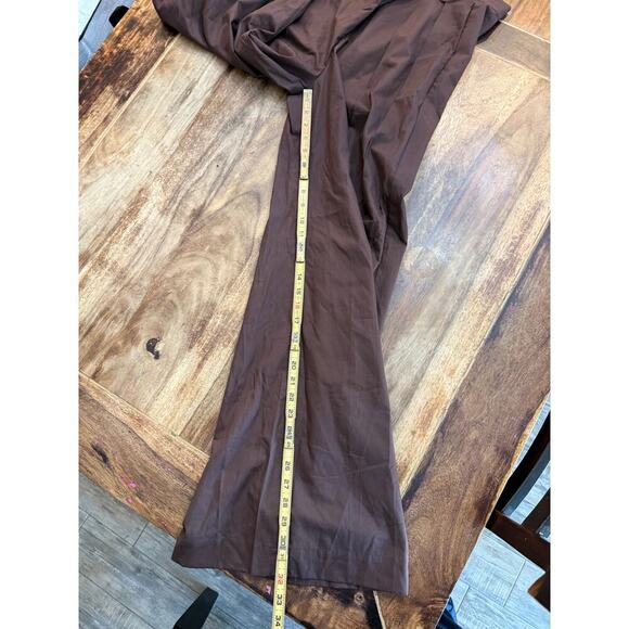 Atelier Delphine Brown Pleated Front High Rise Wide Leg Parisa Pant Size XS - Picture 4 of 6